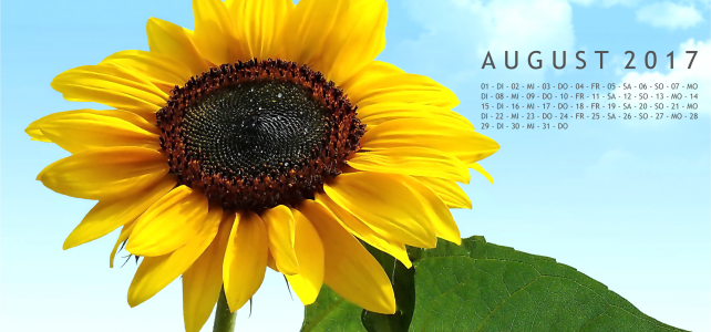 August – Kalenderblatt August – Kalenderblatt